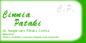 cinnia pataki business card